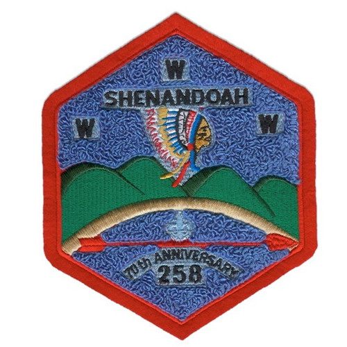 chenille-embroidered patch