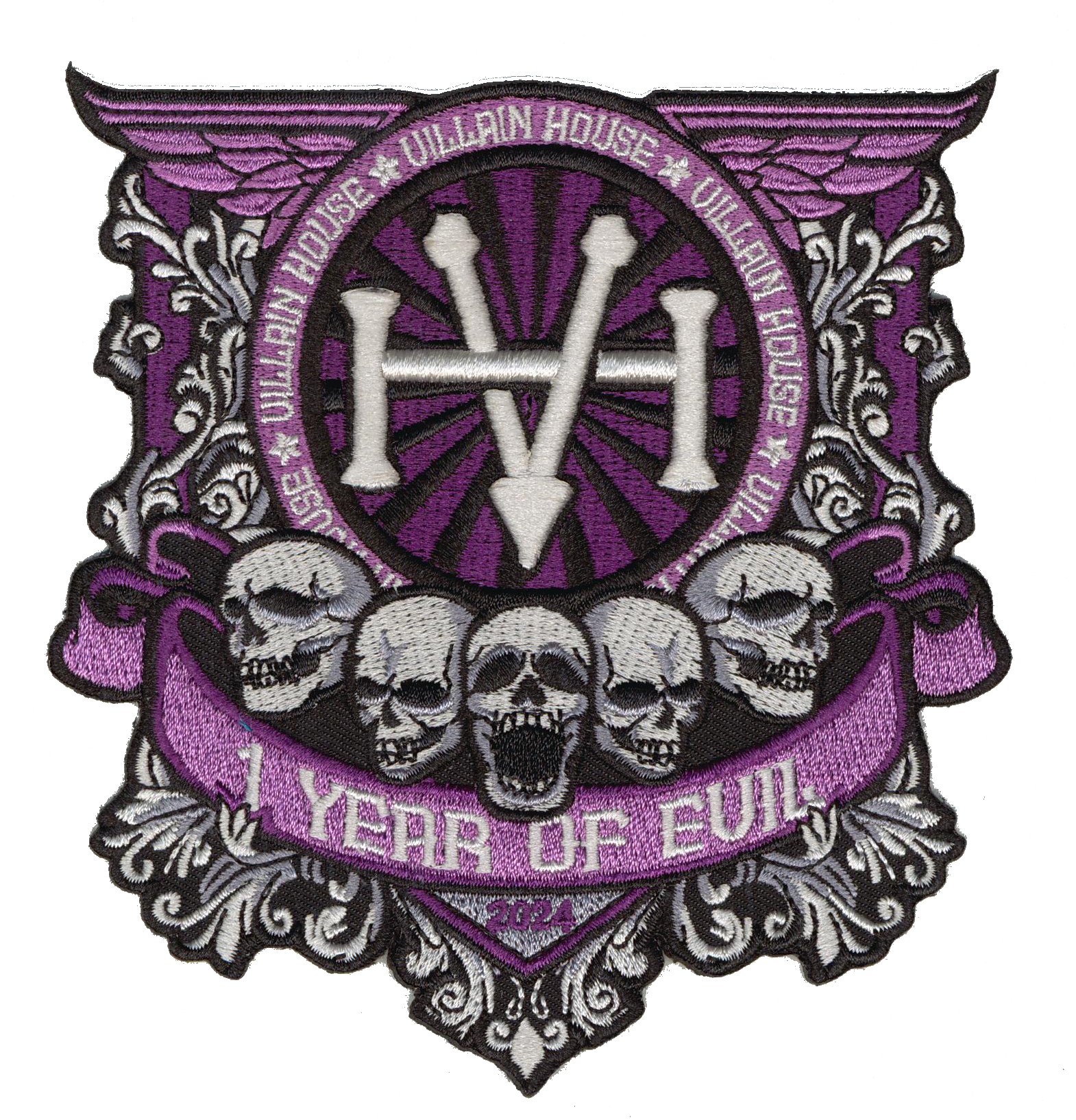 A beautiful plain embroidered patch