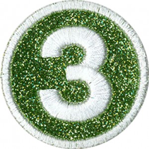 Glitter embroidered patch 2