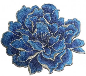 embroidered flower emblem