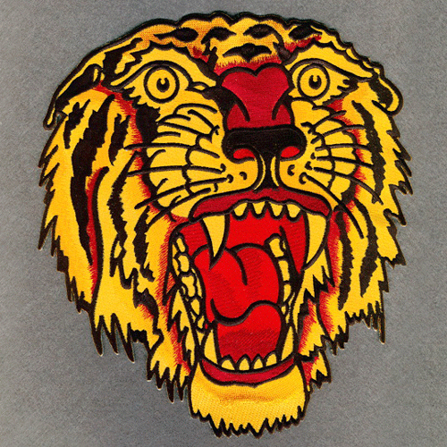 100% Original Safety Pin Backing Woven Badge -
 Tiger Head Embroidery – Evergreen